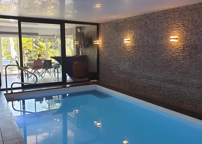 Hotel pres du College: Villa les Agapanthes avec piscine et SPA chauffée dans votre appartement